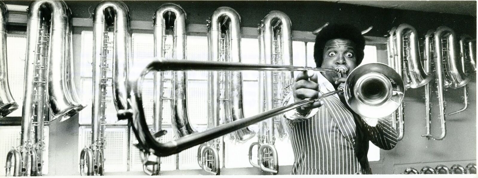 Roberto Blanco (entertainer): At The Trombone Factory, Original Press Photograph