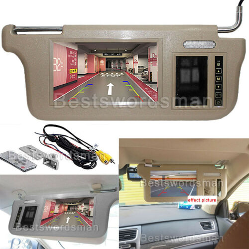 7" Car Sunvisor Rear View Mirror Screen Lcd Monitor Dvd/vcd/gps/tv Sun Visor New