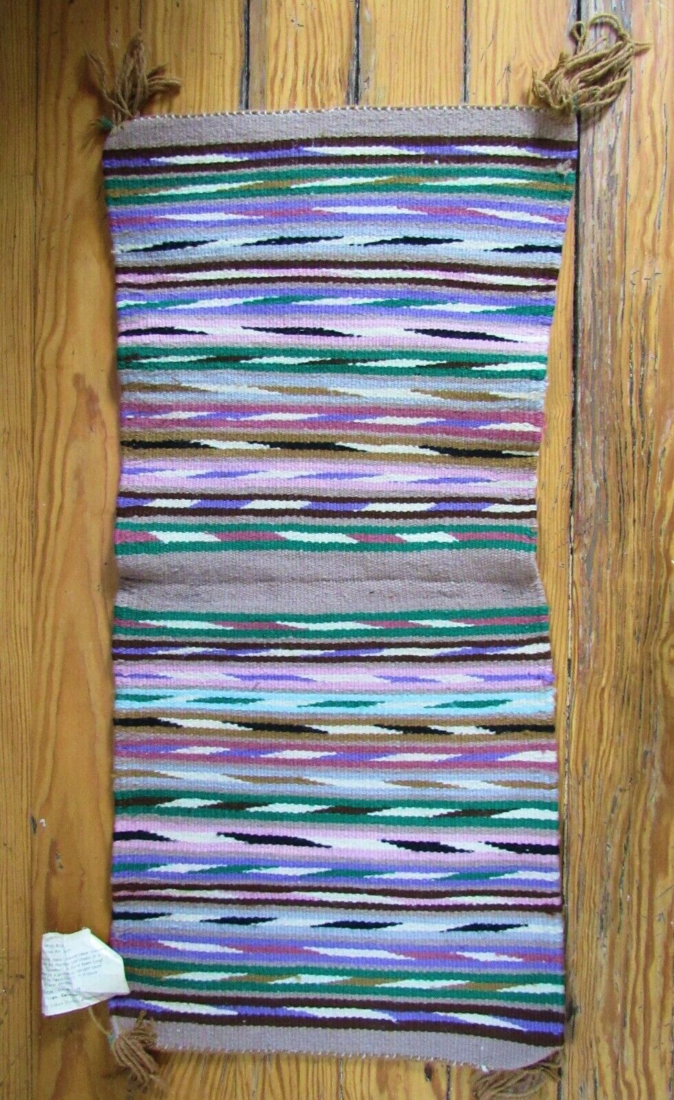 Vintage Navajo Indian Hand Woven Colorful Textile Rug Wall Hanging Durango Co
