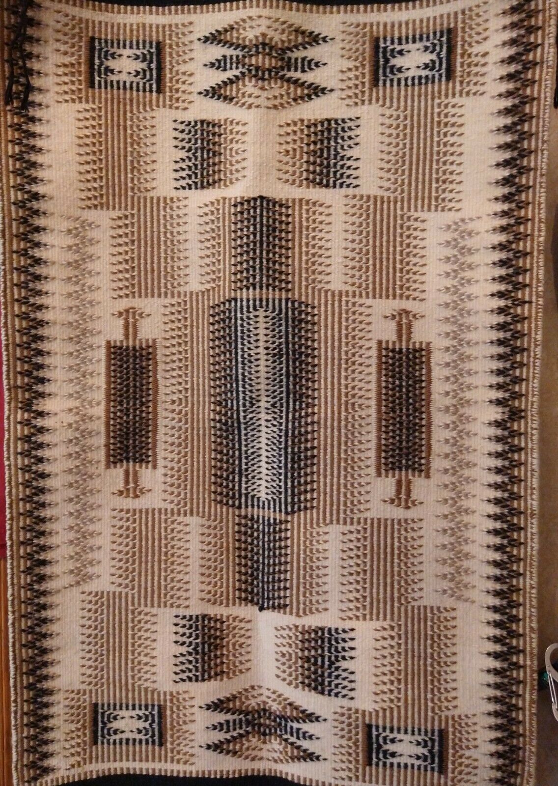 Vintage Handwoven Navajo Rug. Beautiful Rug, all materials from natural sources.