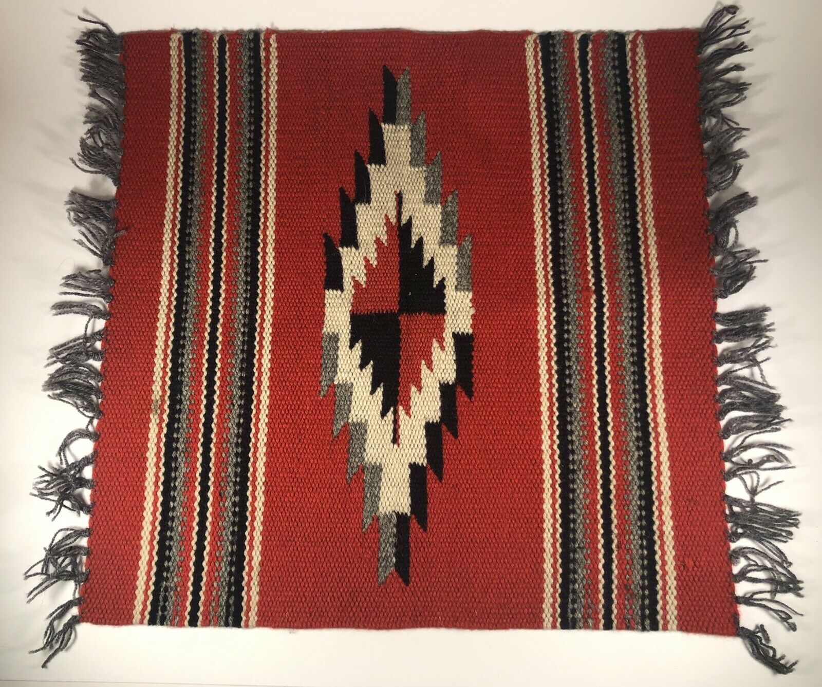 Vintage Native American Rug Table Runner 14"x17"