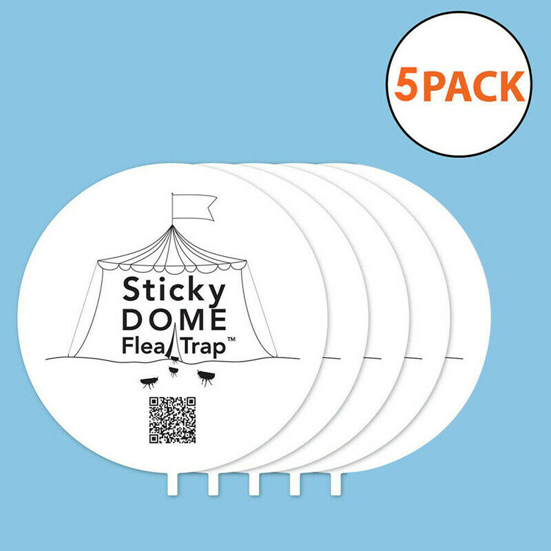 5x Sticky Round Dome Refills Flea Trap Refill Replacements Discs Pet Accessories