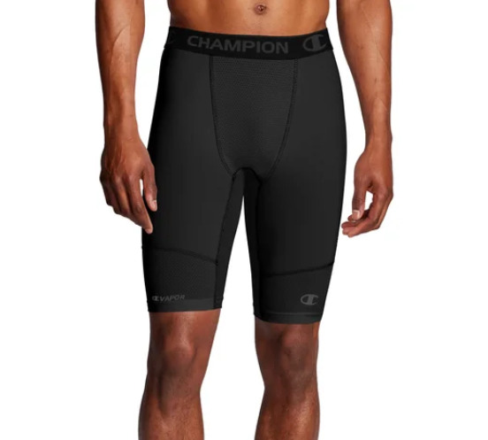 Champion Men Performance Compression Shorts Black/Grey Size L 4134