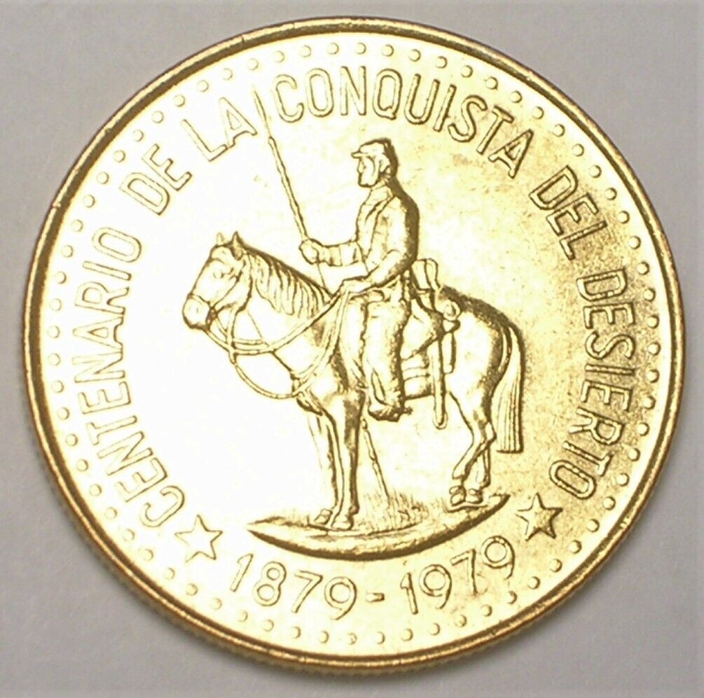 1979 Argentina Argentinian 100 Pesos Patagonia Horse Coin XF+
