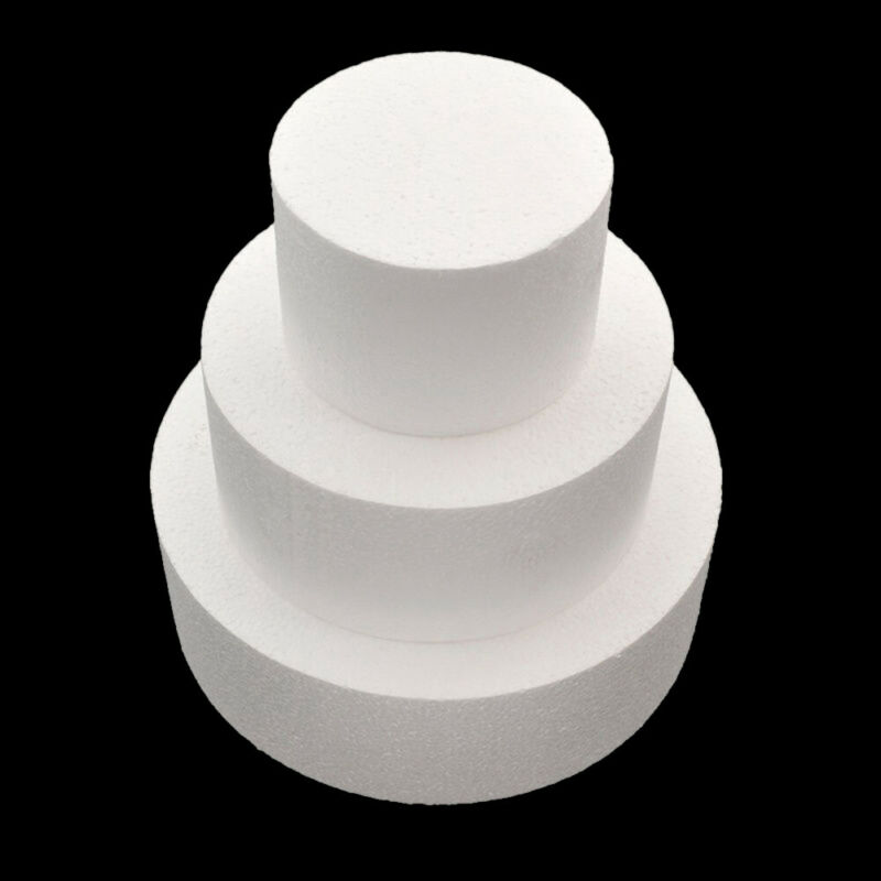 4/6/8" Round Cake Foam Mould Practice Model  Polystyrene Styrofoam Dummy Us Hot