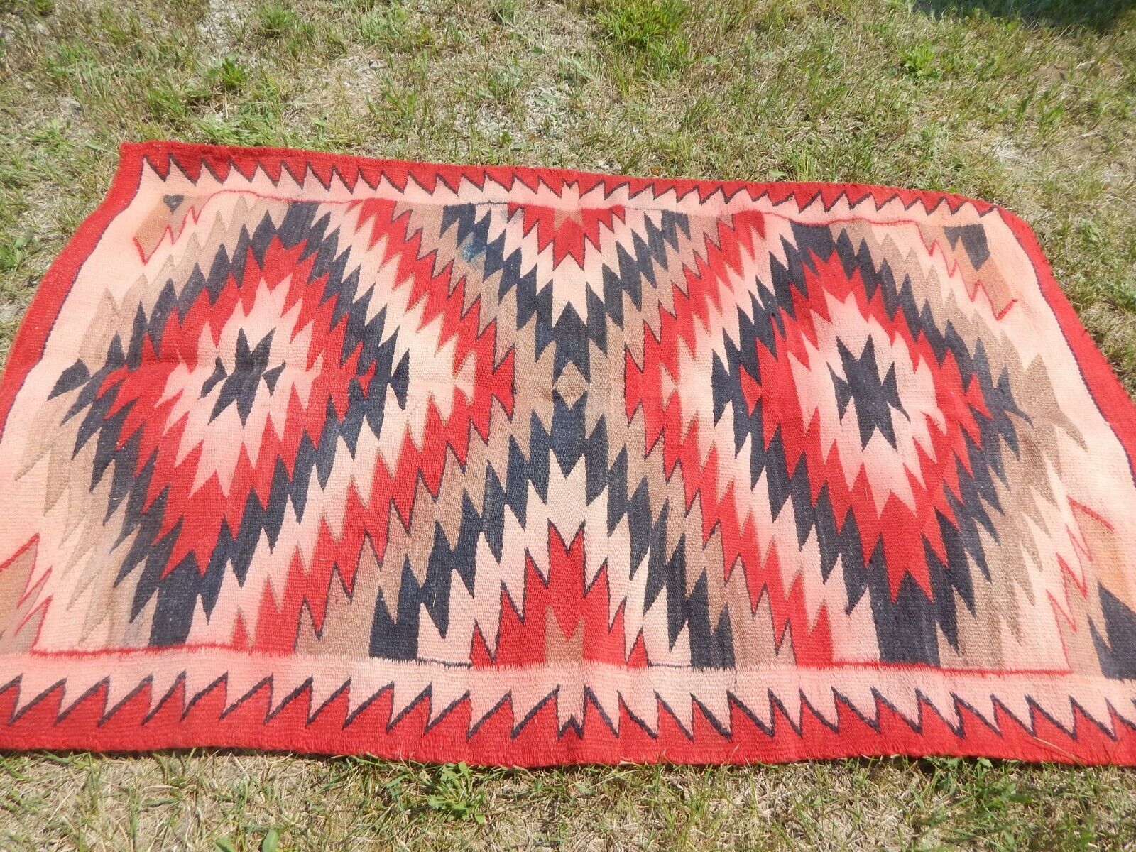 Vintage Native American Indian Blanket Rug 61"x37"