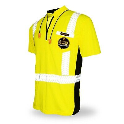 KwikSafety ENGINEER Hi Vis Reflective Short Sleeve ANSI Class 2 Safety Shirt