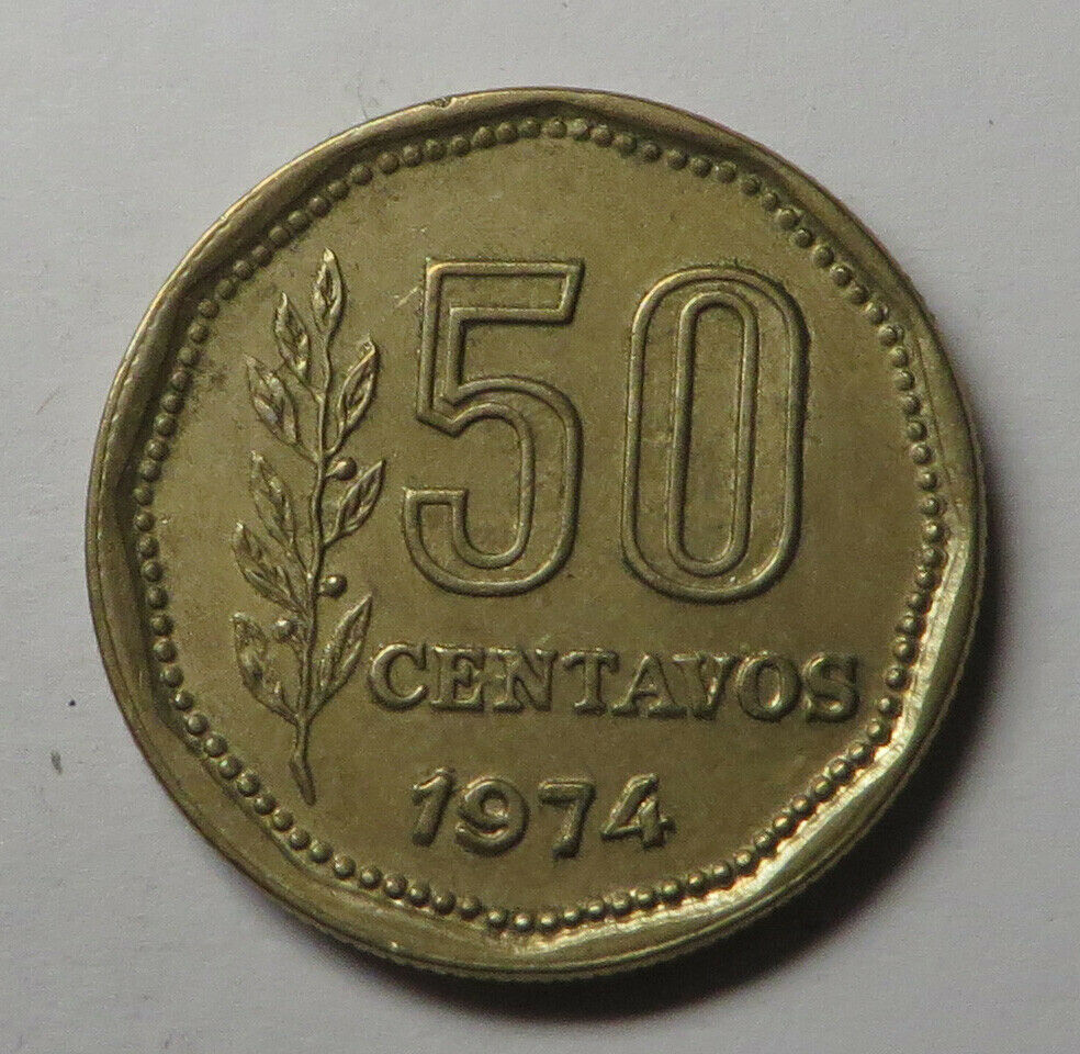 Argentina 50 Centavos 1974 Aluminum-bronze Km#68 Aunc