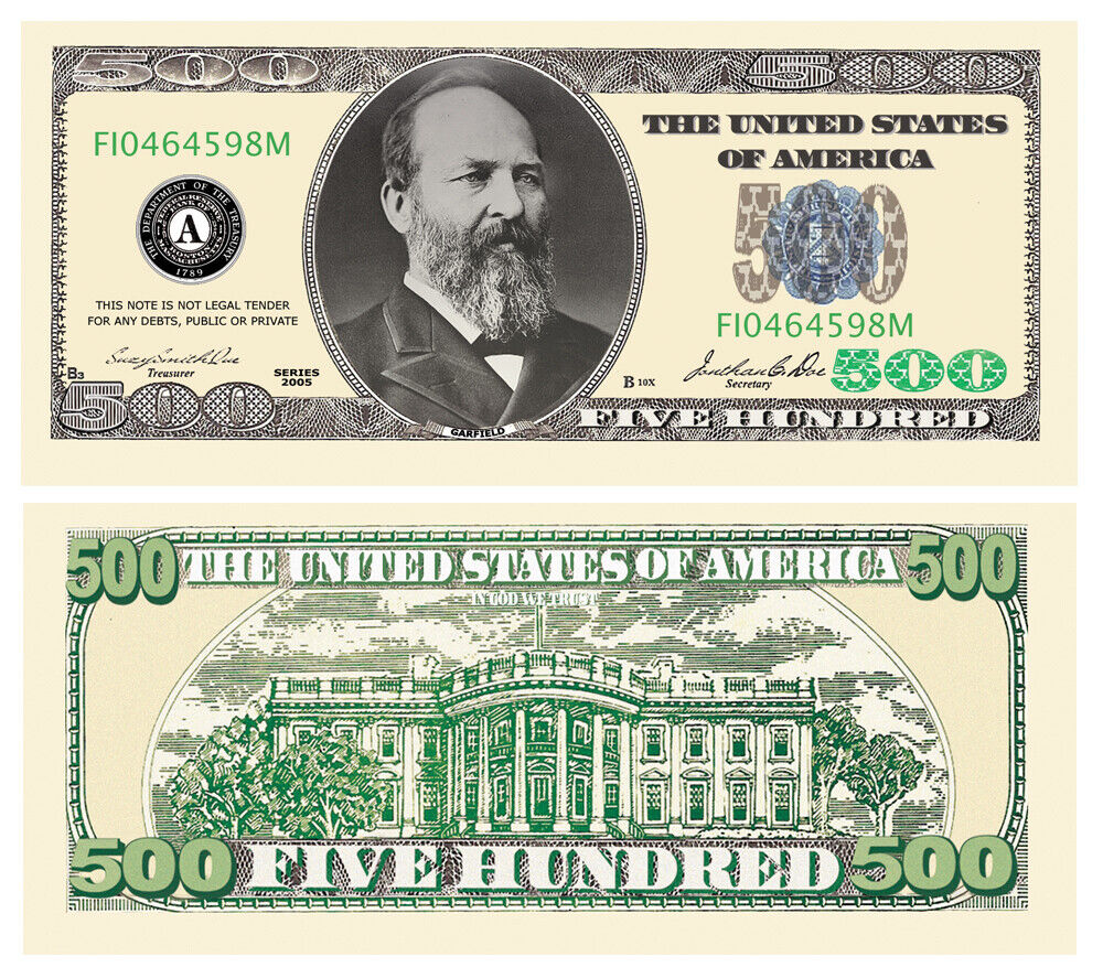 Pack Of 500 Bills - $500.00 Five Hundred Dollar Casino Party Money