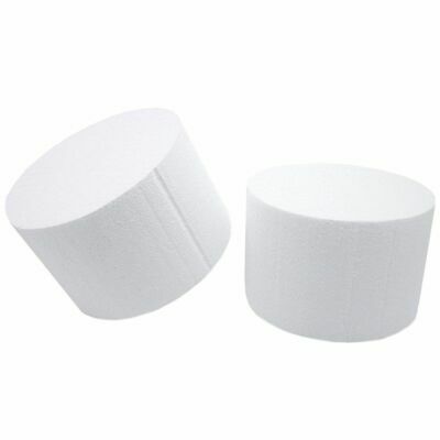 Round Foam Cake Dummy For Decorating And Wedding Display 6 X 4 Inch White