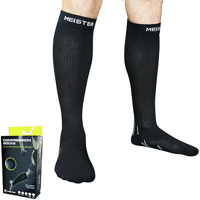 Meister Graduated Compression Socks - Running Calf Leg Shin Splints Crossfit Bk