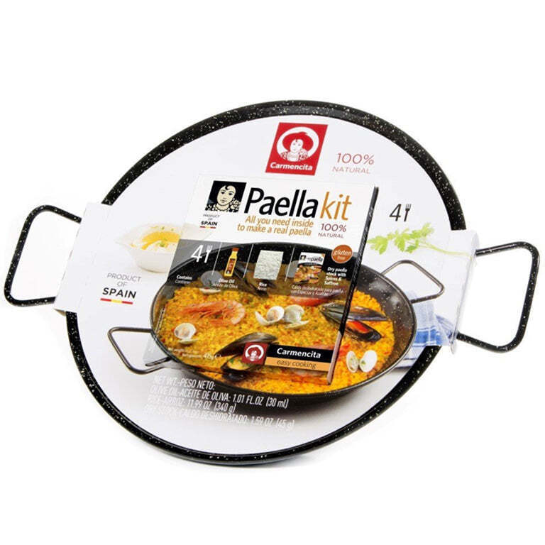 Seafood Paella Kit With Enameled Paella Pan - 4 Portions