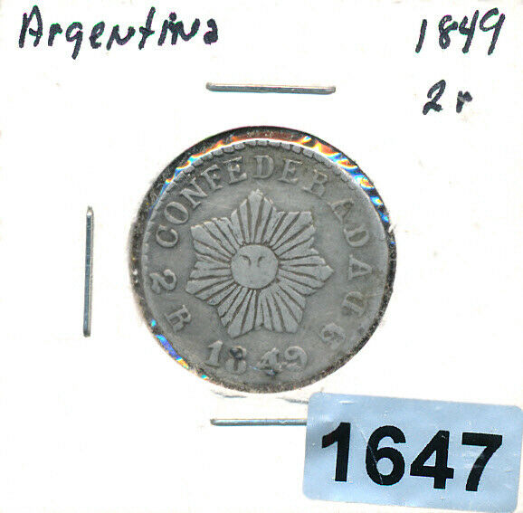 Argentina - 2 Reales - 1849 - K27 - Silver #1647