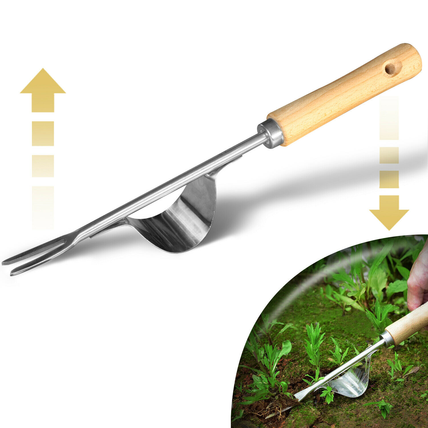 Betus Manual Hand Weeder Super Easy Weed Removal Compact Garden Weed Puller Tool