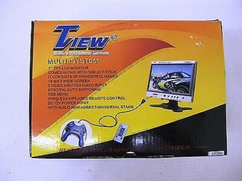Tview T766bkjg 7" Inch Monitor Stand With Joy Stick Game Card & Remote New